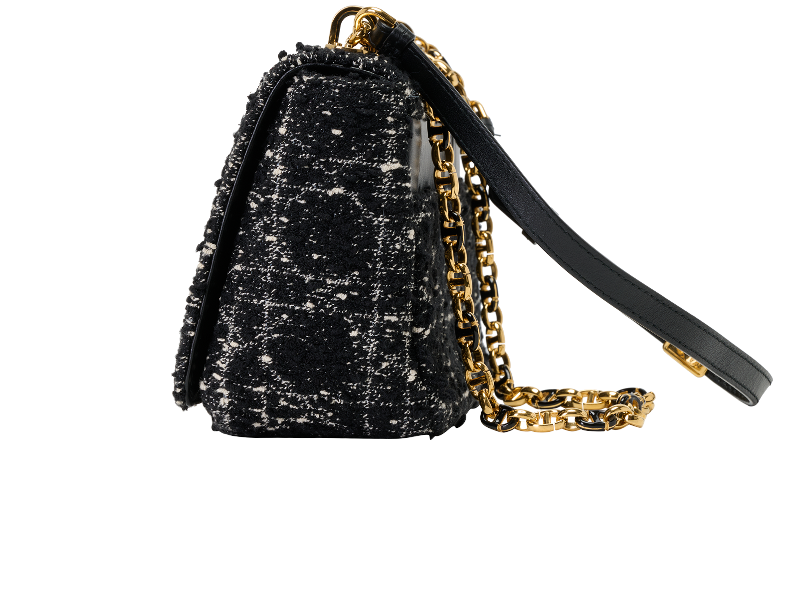 Medium DiorCaro, &pound;2,600, Handbags, Black, Fabric/Leather, Bottom view